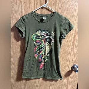 Ed Hardy Olive Graphic Tee